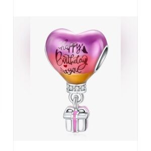Pandora 925 Sterling Silver Happy Birthday Heart Balloon Charm with gift